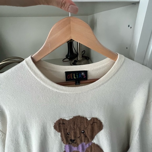 DOLLS KILL DELIA’S On Cloud Fine Oversized Intarsia Sweater Or Dress Size Large - Picture 7 of 16